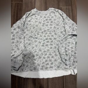 Aerie grey leopard sweatshirt size medium